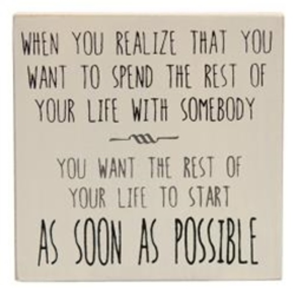 NWT Love Story Square Block Decor - Picture 4 of 4